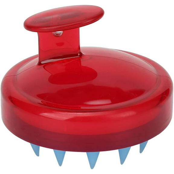Scalp Scrubber Scalp Massager Shampoo Brush Hair Shampoo Brush Soft Silicone Hair Scrubber for Washing Hair Dandruff Removal and Scalp Scrubber Scalp Exfoliator Wet Dry Hair Comb (Red)