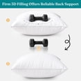 thumbnail image 4 of Oubonun 24"x24" Cotton Throw Pillow Inserts 2 Pack with Zipper - 3D Polyester Fiber Fill, Fluffy, hypoallergenic, Machine Washable for Couch Bed, 4 of 11