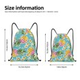 thumbnail image 2 of Xecao Cute Pineapples Pattern Sports Drawstring Backpack - String Swim Gym Bag with Wet Proof Pocket for Women&Men-Small, 2 of 6