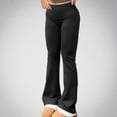 thumbnail image 4 of Fnooota Flare Pants for Women, Athletic Casual Elastic Waist Stretchy Work Pants Black Size 2XL, 4 of 9