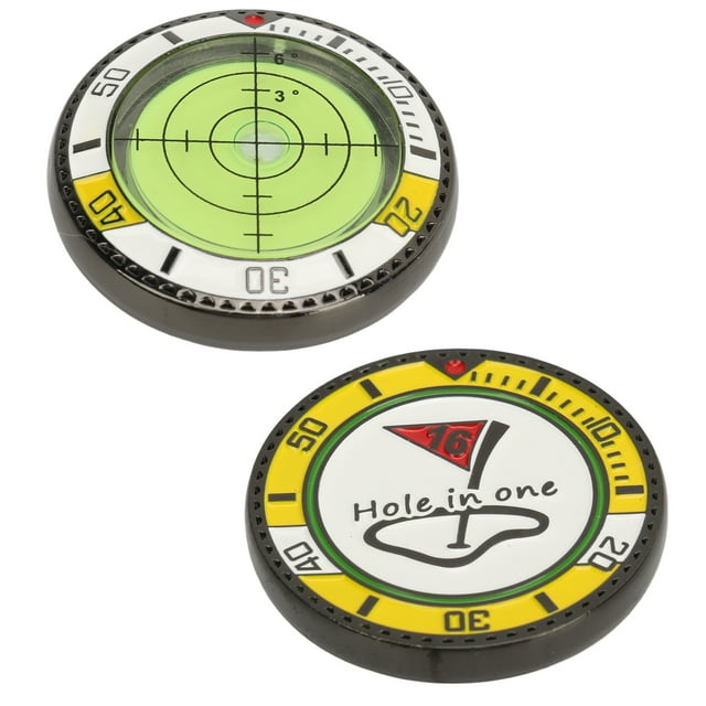 Golf Alignment Reader, 3 Degrees Markings Modern Design Style Watch Shape, ABS Golf Green Reader with Intricate Patterns