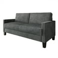 thumbnail image 3 of Castle Place Contemporary Corduroy Velvet Sofa, Grey, 3 of 7