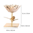 thumbnail image 4 of 1 portavelas decorativo de hierro con forma de rosa, para escritorio (dorado)., 4 of 5