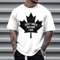thumbnail image 2 of Ediodpoh Canadian Maple Leaf Vintage T Shirt Tops for Men Trendy White L, 2 of 4