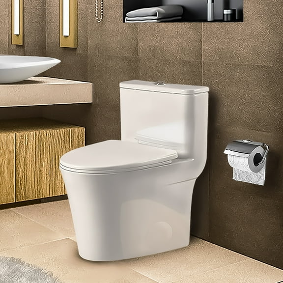 Fine Fixtures  Modern One Piece Round Toilet