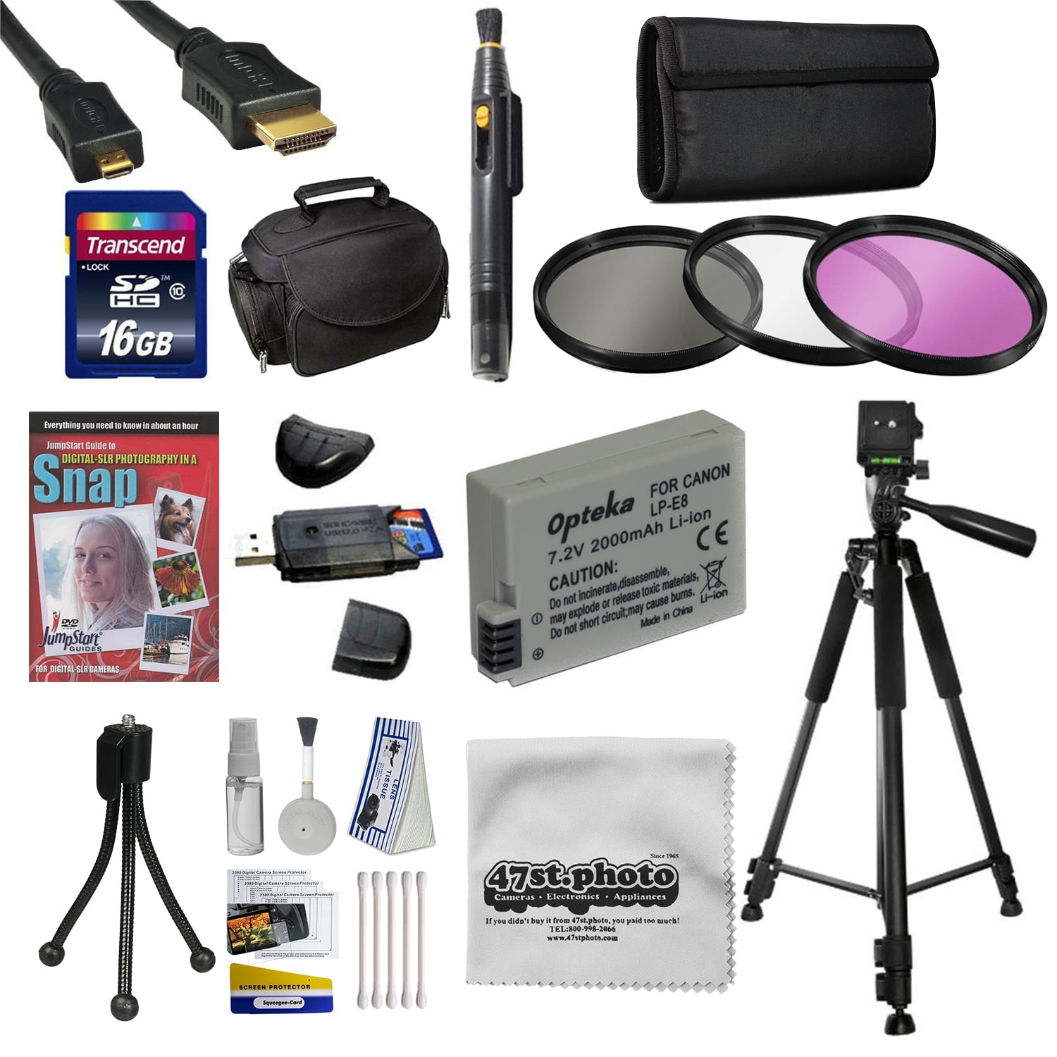 Best Value Kit for Canon 6D 60D 60Da 70D & 5D Mark III Includes 16GB