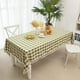 thumbnail image 1 of Xiao Hua Mantel rectangular a cuadros, resistente, de lino y algodón, antiarrugas, para primavera, verano, picnic, cocina, cena, restaurante, fiesta al aire libre (140 x 210 cm), verde, 1 of 5