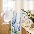 thumbnail image 3 of No Hook Shower Curtain, Floral Hummingbird Shower Curtains for Bathroom with See Through Top Window, Spring Watercolor Flowers Waterproof & Washable Bath Curtain Extra Long 72"x96", 3 of 9