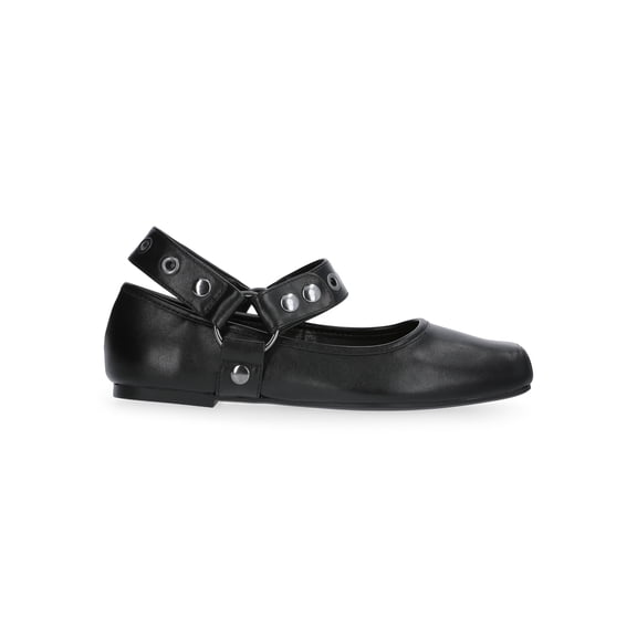 Scoop Women's Faux Leather Moto Maryjane Flats
