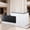 1.8m Black and White Matte Left Tall Cabinet, variant on Chantmo L Shaped Modern Wooden Commercial Reception Desk 71 inch Counter Shelves Storage Drawers for Office Home Black White Left