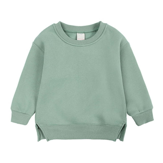 Manteaux pour Filles Garçons Manteau Chandail Col Rond Petit Moyen Chandail Molleton Uni