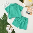 thumbnail image 3 of HWJAD Toddler Baby Boy 2 Piece Summer Outfit Short Sleeve Polo Shirt and Shorts Set Infant Casual Clothes 6M-3Y, 3 of 10
