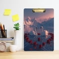 thumbnail image 5 of Acrylic Writing Board Gold 12.5*9 Inch Clipboards Transparent Acrylic Material Suitable For Office Classroom Teachers Fashion Bloggers Stationery Enthusiasts Two White Swans, 5 of 9