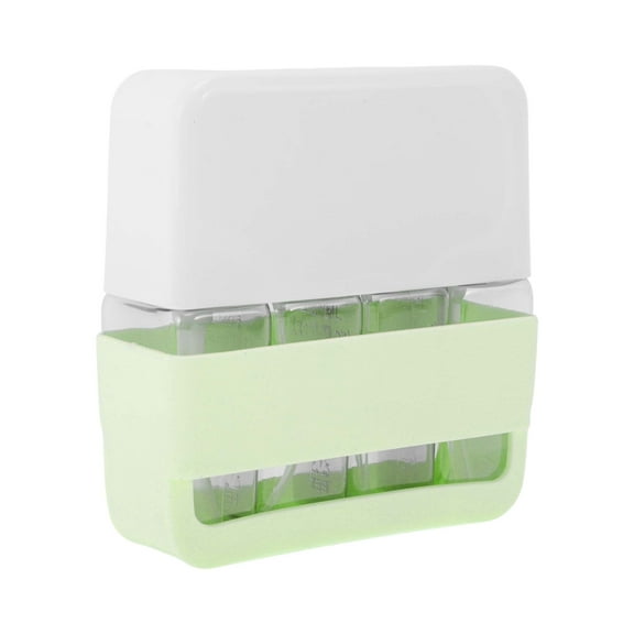 Unique Bargains 4 Pcs Travel Container Set Reusable Travel Bottles Set Green