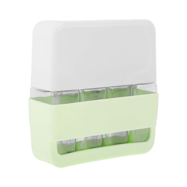 Conjunto de Contenedores de Viaje de 4 Piezas, Botellas de Viaje Reutilizables, Verde