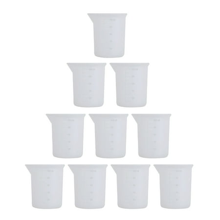

Huhudde 10Pcs Silicone Measuring Cups for Resin Mixing Cups for Resin DIY Craft Jewelry Making Paint Pouring Cup Non-Stick