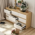 thumbnail image 6 of MONSLIPA 9-Drawer Chest Modern Wooden Dresser, White, 6 of 7
