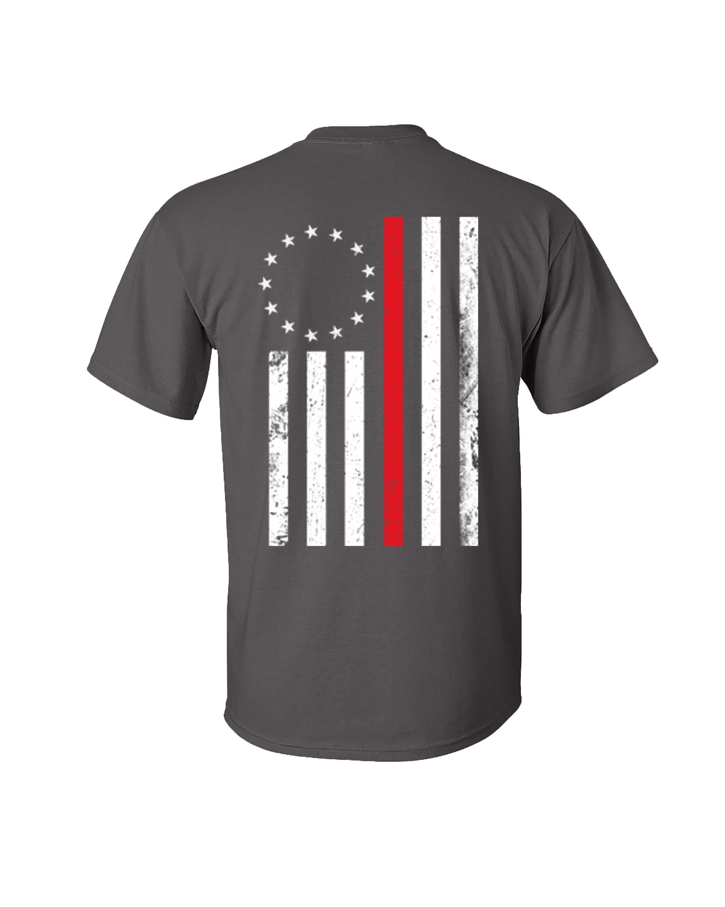 Camiseta Patriótica Betsy Ross Línea Roja Bandera Adulto Manga Corta Negra - Imagen 10 de 17