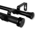 thumbnail image 2 of Rod Desyne Bun 1" Double Curtain Rod - Black, 2 of 2