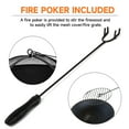 thumbnail image 5 of 22" Outdoor Wood Burning Portable Fire Pit with Spark Screen Cover, Log Grate, Waterproof Cover and Fire Poker for Outdoor Backyard, Garden, Bonfire, 5 of 7