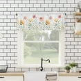 thumbnail image 2 of Rdsfhsp Flowers Curtain Valance Window Treatment Watercolor Flowers Spring Plant Rod Pocket Short Window Valance for Kitchen Windows Living Room Bedroom 54 x 18 Inch, 1 Panel, 2 of 5