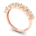thumbnail image 2 of 1.19 ctw Wedding Band for Women - 14K Rose Gold Natural Morganite Stackable Eternity Ring, 2 of 6