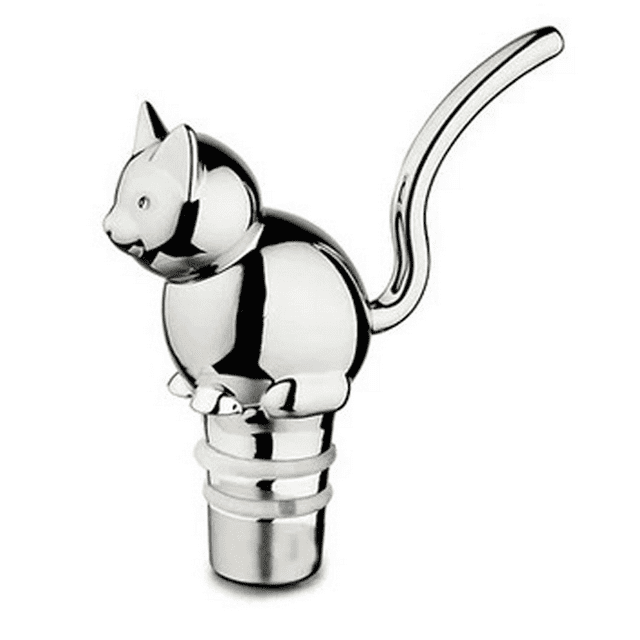 Stainless Steel Cat Wine Aerator Pourer,Spout for Robust Red and White Wine - Pour Amore Bottle Pourer/Stopper