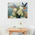 thumbnail image 2 of ONETECH Hummingbird Flowers Bathroom Wall Art Farmhouse Floral Hummingbirds Bathroom Pictures Bathroom Wall Decor Floral Bathroom Window Style Canvas Prints 20x16in, 2 of 4