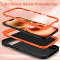 thumbnail image 5 of I-HONVA Compatible with iPhone Air Case,3-Layer Heavy Duty Drop Protection Anti-Slip Bumper Rugged Shockproof Dustproof Protection 6.6 inch Phone Case,Stripe Black Orange, 5 of 7
