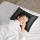 thumbnail image 3 of Funda de almohada de satén de lujo PiccoCasa, juego de 2, negro no estándar, 3 of 7