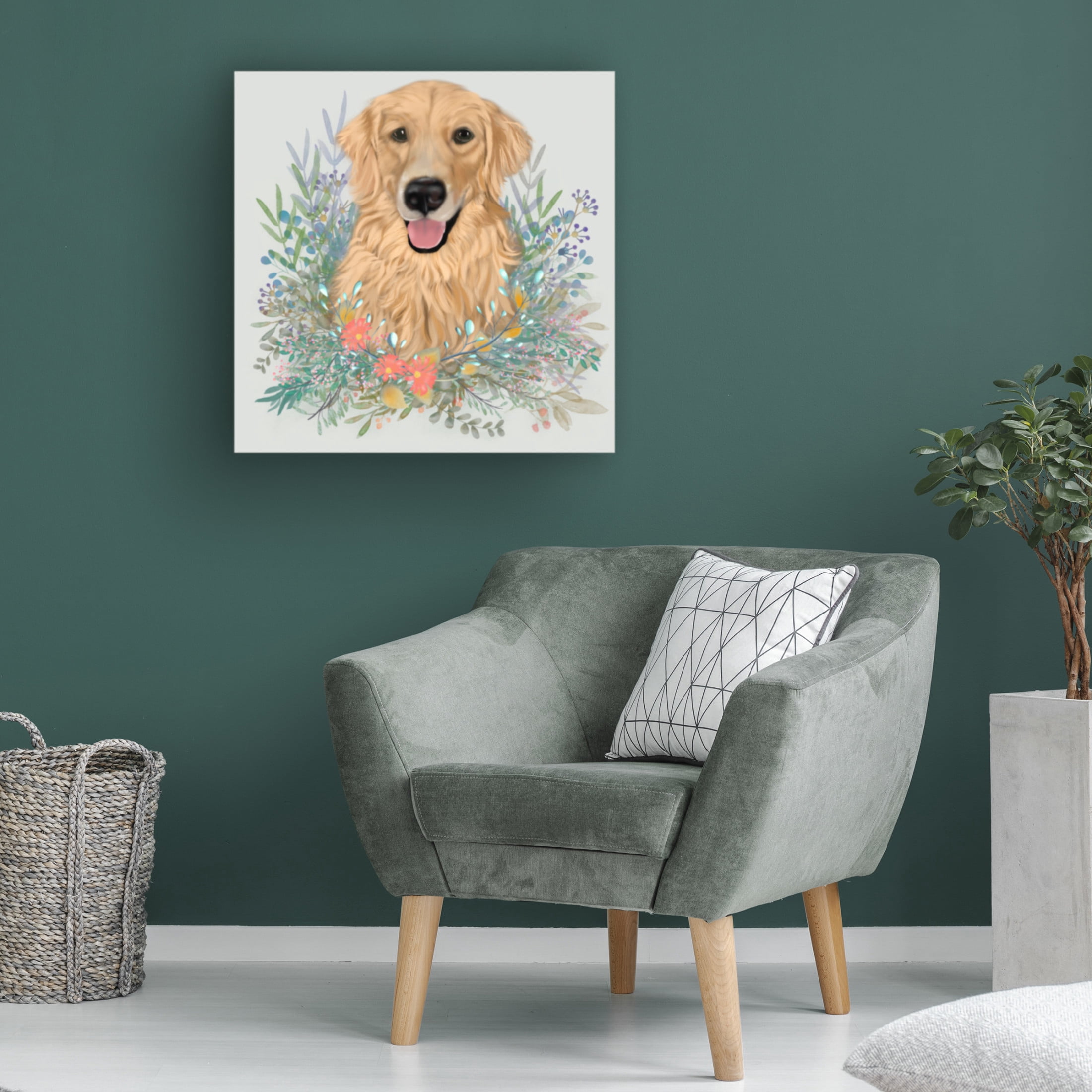 Canvas Wall Art - Lisa Katharina 'Baily' Wall Art for Living Room, Bedroom, or Office Décor by Trademark Fine Art - 35 x 35 Inches