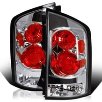 Spec-D Tuning Chrome Housing Clear Lens Tail Lights Compatible with 2005-2015 Nissan Armada, Left   Right Pair Assembly