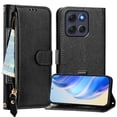 thumbnail image 3 of FOXDOCK Funda Tipo Cartera para Xiaomi Redmi 15 4G Cuero PU con Cremallera y Correa de Muñeca, Ranuras para Tarjetas, Soporte Plegable, Cierre Magnético, 3 of 5