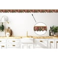 thumbnail image 3 of Concord Wallcoverings Elegant Floral Pattern Wallpaper Border Featuring Little Flowers and Leaves, Colors Red Pink Green Gold, Size 9 Inches by 15 Feet NG8005B, 3 of 4