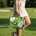 thumbnail image 3 of COEQINE Golf Cart Seat Cover with Carry Handle for Storage, Fits for EZGO Yamaha Club Car (51.2x30.3 Inches), with Quilted Padding & 4 Storage Pockets, Easy Wash, Green Golf Ball Club Print, 3 of 8