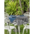 thumbnail image 3 of Outdoor Tablecloths with Umbrella Hole & Zipper, Grey Black Boho Round Tablecloths 60 Inch, Vintage Ethnic Tribe Abstract Art Waterproof Table Cloth, Patio/Pool/Picnic Table Covers, 3 of 8
