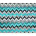 thumbnail image 5 of oneOone Polyester Spandex Turquoise Blue Fabric Chevron Craft Projects Decor Fabric Printed By The Yard 56 Inch Wide-FW, 5 of 5