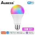 thumbnail image 1 of AUBESS 15W Tuya E27/B22 LED Lights Bulb RGB CW WW WiFi LED Lamp Alexa Smart, 1 of 3