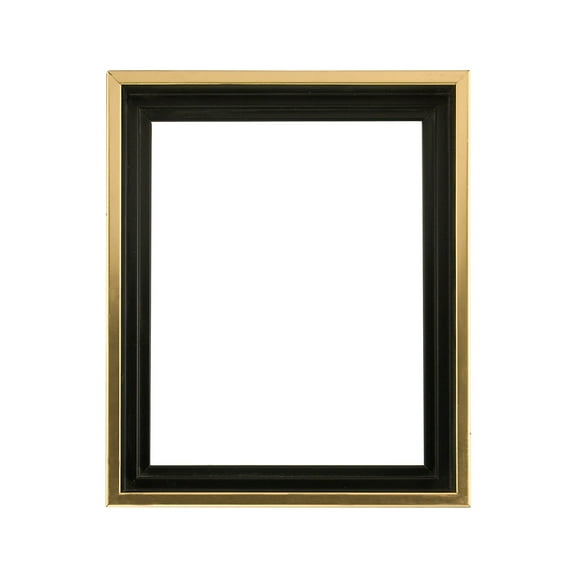 Creative Mark Illusions Floater Frame For 3/4" Deep Canvases - 8x10" Gold/Walnut - No Glass or Backing - Wood Composite Floating Illusion Frame for Canvas Paintings- With Hanging Hardware