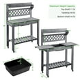 thumbnail image 2 of Topeakmart Garden Potting Bench Wooden Work Station for Outdoor, Gray, 2 of 7
