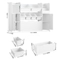 thumbnail image 5 of Homfa Kids Bookcase with 2 Doors and Drawer on Wheels, Toy storage Organizer with 6 Bins and Adjustable Shelves, for Kids Playroom, Nursery, White, 5 of 8