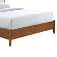 thumbnail image 5 of Carry Queen Bed, Beige Boucle Upholstered Headboard Walnut Brown Solid Wood, 5 of 7