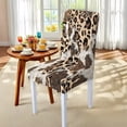 thumbnail image 4 of Xoenoiee Leopard Cpw Print 7 Pcs Table Cover and Seat Slipcover Rectangle Tablecloth and Dining Chair Covers with Elastic Edge Furniture Decor for Home Kitchen, 4 of 6
