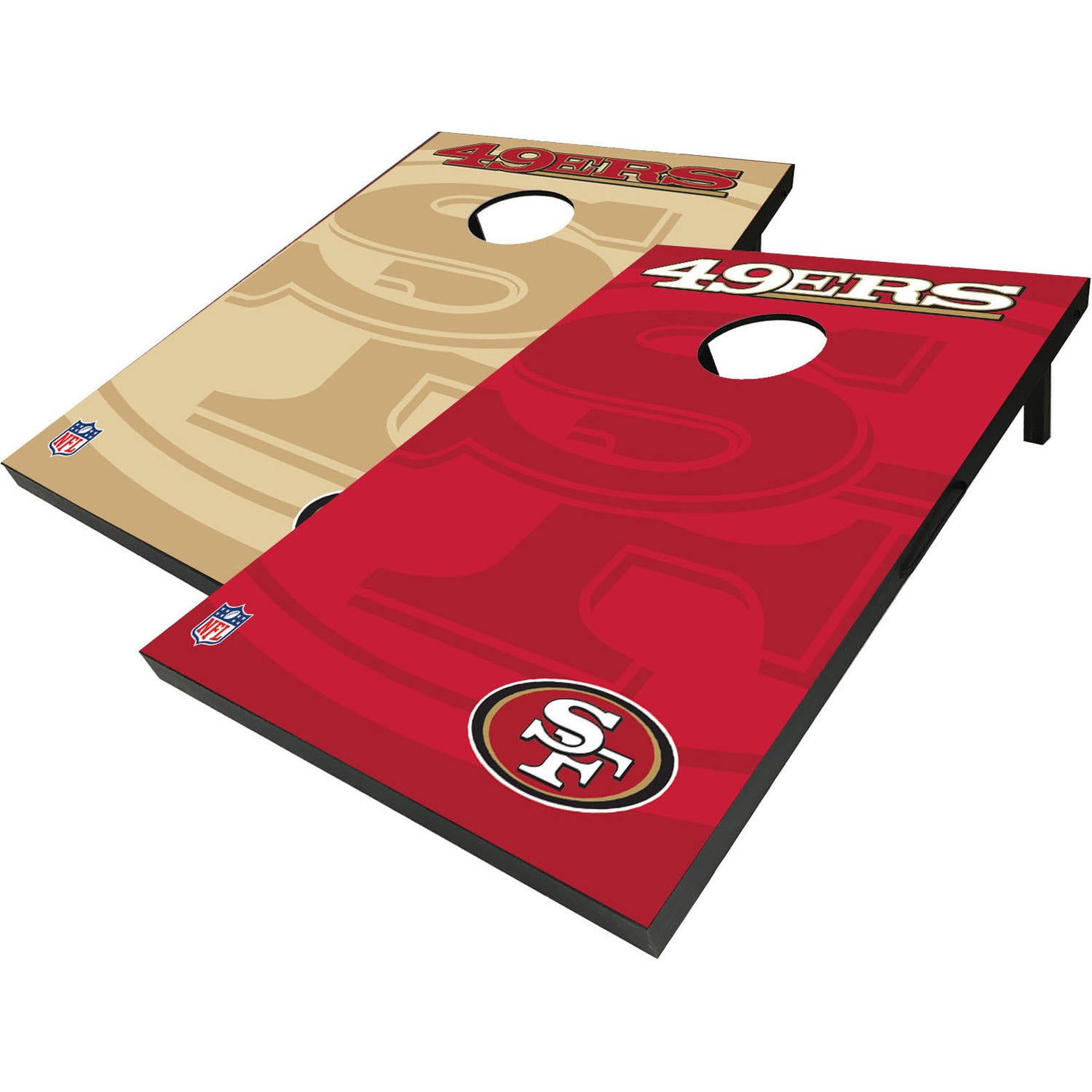 Cornhole Bean Bags w SAN FRANCISCO SF 49ERS Fabric ACA Regulation Tailgate Toss 