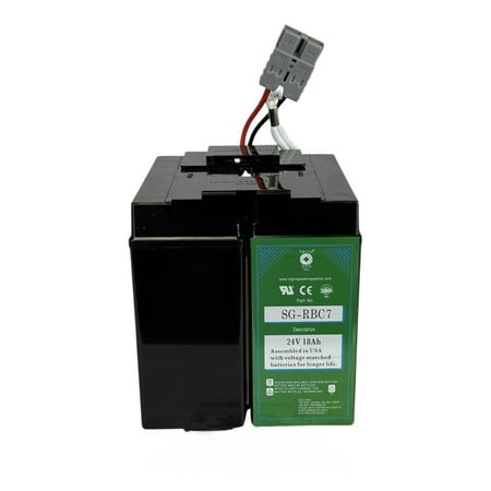 SPS Brand 24V 18Ah Replacement Battery Cartridge (SG-RBC7) for APC SU1400VS (1 Pack)
