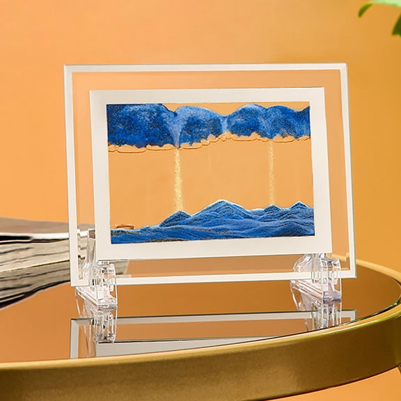 Clearance Sale! Creative 3D Colorful Moving Sand Frame Flowing Sand Arts Picture Sandscape Display Flowing Sand Painting Decor 30Ml Desktop Ornament Practical Home Decor