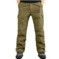 thumbnail image 2 of HaoXianJian Men's Winter Pants 4 Pockets Fleece Lined Working Pants Snow Hiking Trouser Warm Softshell Thick Pants Plus Size 3X 4X 5X, 2 of 9