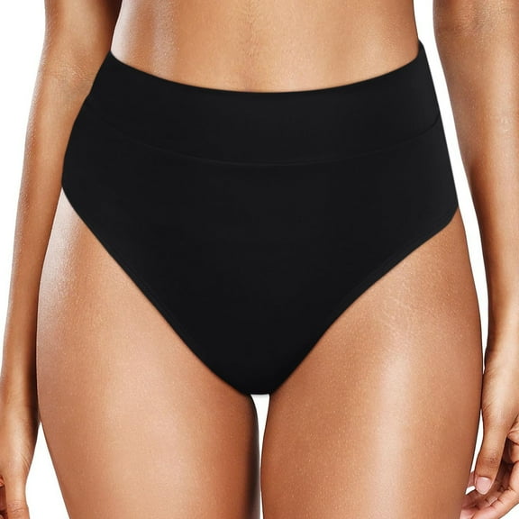 Women's Casual High Waisted Solid Color Split Plus Size Swim Trunks Board Short Swimsuits for Women