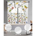 thumbnail image 2 of Watercolor Bird Swag Kitchen Curtains Sets for Windows 24 Inch Length, Modern Spring Branch Colorful Leaf Short Window Curtain Panels Swags Valances and Tiers 3 Piece Set for Cafe/Dining Room, 2 of 5