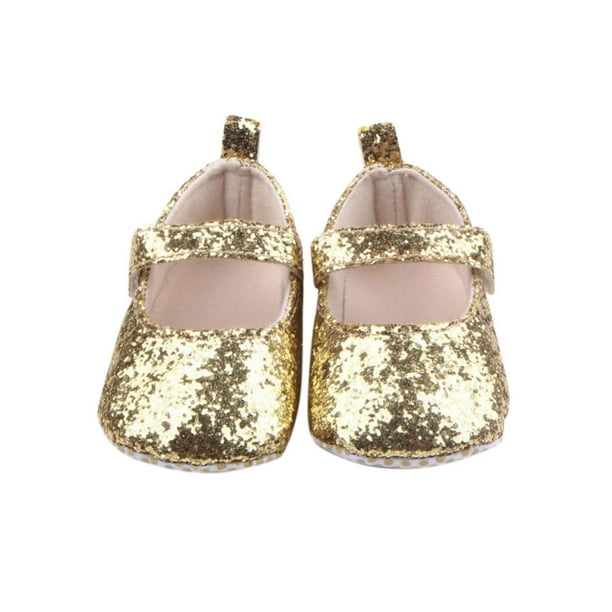 Funcee Funcee Baby Girl Sequins Soft Bottom Shoes First Walkers Infant Soft Sole Shoes
